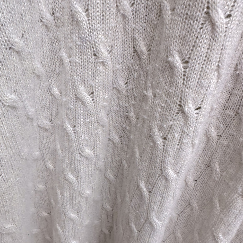 100% cashmere long cable knit duster cardigan sweater size L - Picture 9 of 9